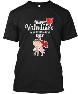 Happy Valentine's Day New T-Shirt Made in the USA Size S to 5XL - Picture 1 of 1