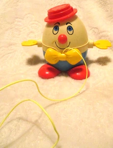 Vintage~Fisher Price Toy~Humpty Dumpty~736~Pull Toy~1970's - Imagen 1 de 11