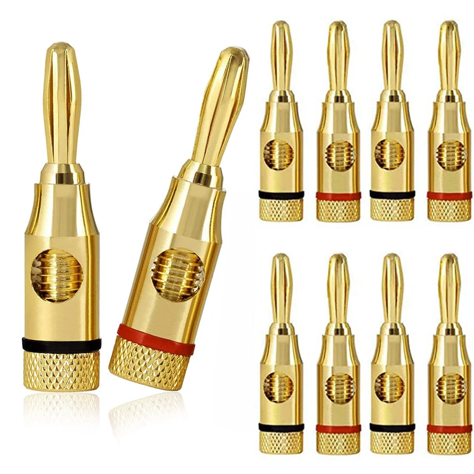 10pz Spine a Banana per Altoparlanti Da 4mm Connettori per Cavi Home Theater