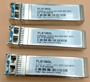 LOT OF 3 : PLS136GL 6.26 Gbps 1310 nm 2km DDM SMF SFP+ - Picture 1 of 2