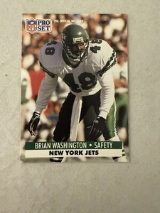 1991 Pro Set # 611 BRIAN WASHINGTON New York Jets Football Card - Picture 1 of 2