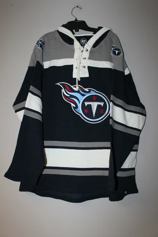 New NFL Tennessee Titans old time jersey style mid weight cotton hoodie men's XL Cover