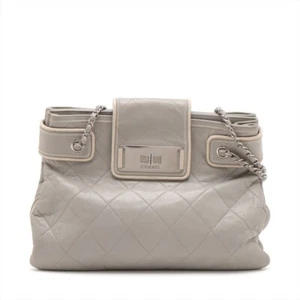 Bolso de Mano Chanel Matelasse Cadena Piel de Cordero 2.55 Gris Plata Accesorios de Metal 12XXXXX - Imagen 1 de 12