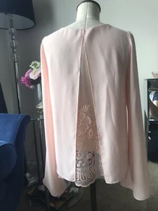 NWOT Women’s Necessary Objects Elegant Long Sleeve Blouse Top Size XS Pink - Picture 1 of 7