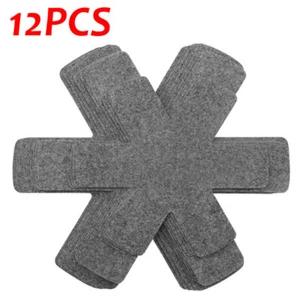 12stk Non-Stick Felt Pad Protector Home Anti Cookware Pot Pan Utensil Scratch - Picture 1 of 9