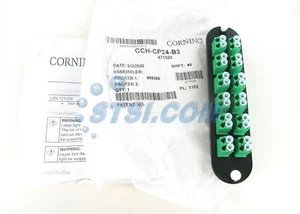 Corning CCH-CP24-B3 Panel, 12 LC Duplex OS2 SM APC Adapters, 24-Fiber ~STSI - Afbeelding 1 van 3