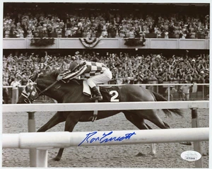 RON TURCOTTE Signed 8x10 BELMONT STAKES Photo -Triple Crown Secretariat- JSA - Picture 1 of 4