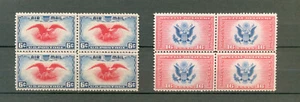 USA Scott C32 and CE2 mint centerline blocks - Picture 1 of 1