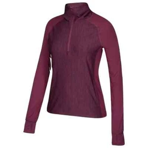 Adidas Womens Running Athletic Climalite Baseline 1/4 Zip Top - Picture 1 of 5