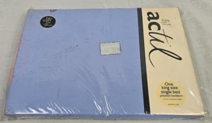 Falda de cama plisada con cama individual tamaño king ACTIL azul claro - Imagen 1 de 11