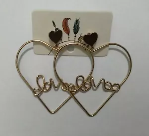 Elegant Gold Love Earrings - Picture 1 of 1