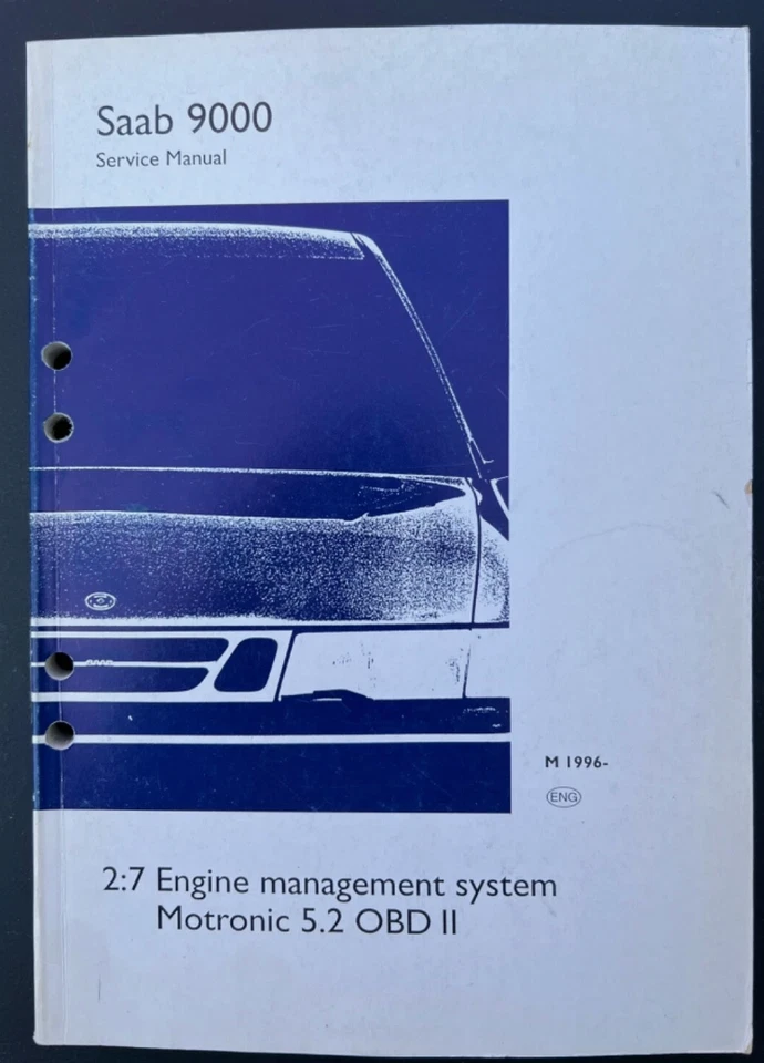 1996 Saab 9000 Motor Management Sistema Motronic 5.2 OBD II Servicio Manual OEM - Imagen 1 de 1