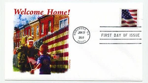 5158 bandera de Estados Unidos, 2017, bobina BCA, Panda Cachets, FDC - Imagen 1 de 1