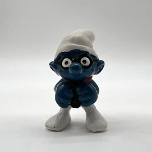 Smurfs 40222 Airplane Smurf Pilot Rare Vintage Figure Schleich PVC Toy 80s Peyo - Picture 1 of 3