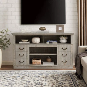 NEW Traditional TV Media Stand Farmhouse Rustic Entertainment Console for TV U - Picture 1 of 8
