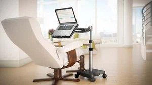 Open Box PRIOR MODEL LEVO G2 Deluxe Rolling Laptop Stand WITH Mouse Tray - Picture 1 of 12
