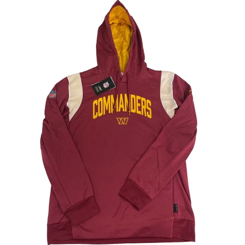 Nike Men's Washington Commanders Sideline Therma Fit Red Pullover Hoodie Medium Cover