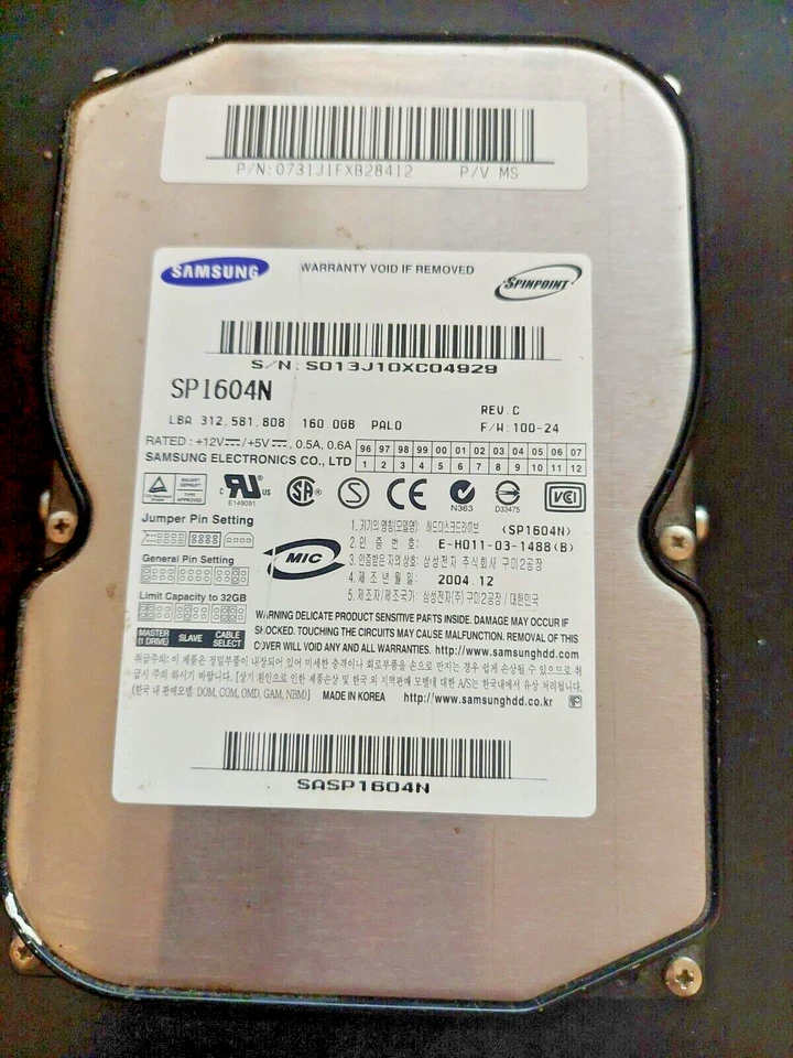 Samsung Spinpoint P80 SP1604N 160GB Internal 7200RPM 3.5" (SP1604N) HDD - Image 1 of 1