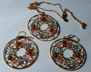 Joan Rivers QVC Vintage Necklace & Earrings Set Beaded Gold Tone New No Box ✞  - Picture 1 of 7