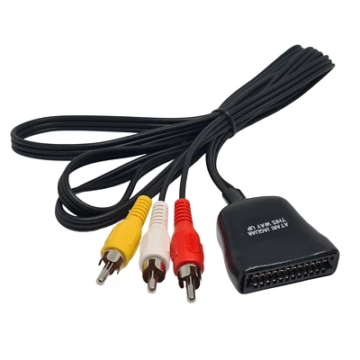 ATARI JAGUAR TV COMPOSITE A/V LEAD  WITH STEREO AUDIO - OFC CABLE - Image 1 of 2