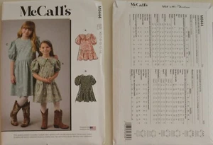 McCalls 8444 - Children's & Girls' Dresses - Puff Sleeve, Round Neck, Gathered - Picture 1 of 1