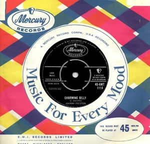 Johnny Preston:Charming Billy/Up in the air:UK Mercury:1960 - Picture 1 of 2