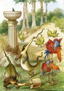 Twas brillig, and the slithy..., Alices Abenteuer im Wunderland --POSTKARTE - Bild 1 von 2