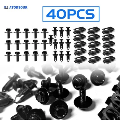 40pcs For KIA Rio Engine Splash Shield Skid Plate Body Bolts U-nut Clips - Imagem 1 de 4