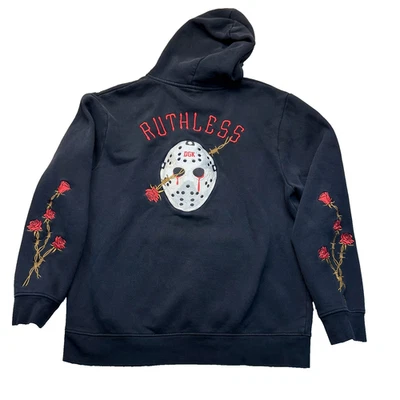 DGK Mens Ruthless Black Jason Embroidered Pullover Hoodie Size XL Sweatshirt - Image 1 of 3