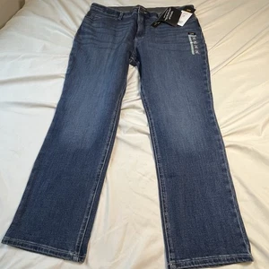 LEE Slim Fit Jeans Straight Leg Smooth Fit Waistband Blue Women's 18P *NEW W/TAG - Picture 1 of 11