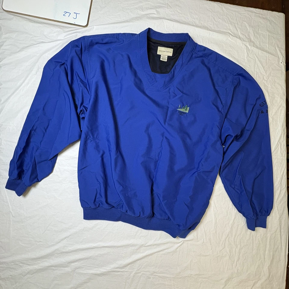 VTG Cutter & Buck Mens Blue golf pullover windbreaker size Medium Juniper Hill - Image 1 of 4