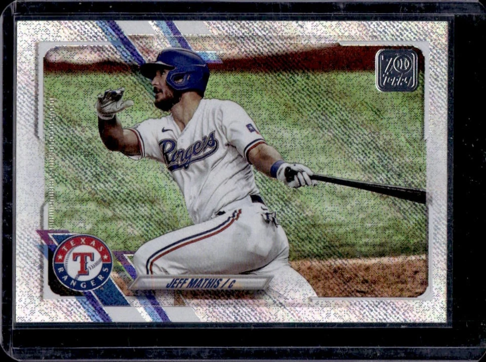 2021 Topps Jeff Mathis Foilboard Walmart #405/790 Rangers - Image 1 of 2