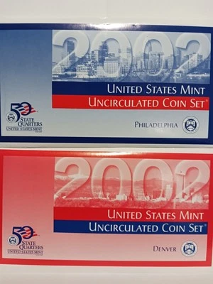 2002 U.S. Mint Set Uncirculated 50 State Quarter Sac Dollar set - Image 1 of 4