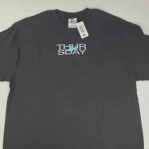 Vintage Thursday Band T-Shirt Size XL Black Starts & Stops & Again Emo Y2K - Picture 1 of 7