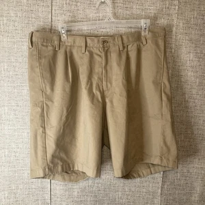 Big Mens Lands End Traditional Fit Khaki Flat Front Casual Shorts Size 44T - Picture 1 of 8