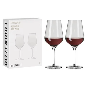 2er Set RITZENHOFF Bicchieri Vini Rossi Fjordlicht 02 Trasparente 2021 Wa - Foto 1 di 5