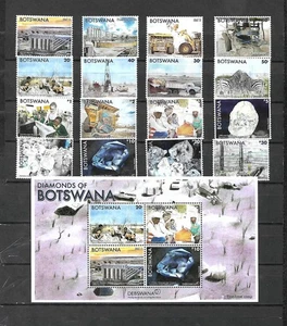 BOTSUANA, 2023, DIAMANTES, CEBRAS, 16v.+S/S, MNH** - Imagen 1 de 1