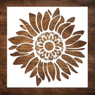 DLY LIFESTYLE Boho Sunflower Stencil for Painting on Wood, 7x7  - Image 1 of 4