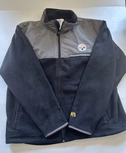 Pittsburgh Steelers Full Zip Fleece Jacket Men’s Large Excellent Condition - Picture 1 of 4