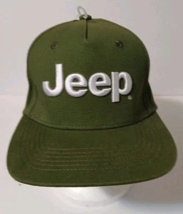 Jeep Embroidered LUCKY BRAND Snapback Ballcap Hat GREEN WHITE HHN0255 - Picture 1 of 11