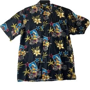 ME Sport Hawaiian Hula Motorrad Herren Schwarz Kurzarm S - Bild 1 von 5