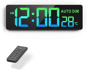 REACHER 16.5" Large Digital Wall Timer Clock with Countdown Timer, Auto Black - Picture 1 of 6