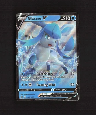 Glaceon V SWSH196 Sword & Shield Black Star Promo Holo Pokemon Card LP - Image 1 of 4