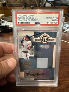 2005 Donruss PSA DNA Reggie Jackson Combo Materials Auto /25 #TC-44 - Picture 1 of 2