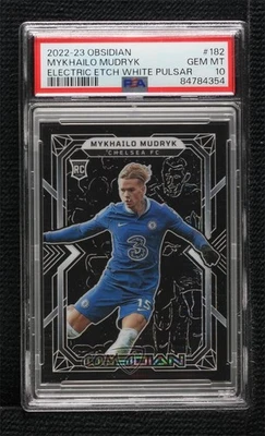 2022-23 Obsidian Electric Etch White Pulsar /11 Mykhailo Mudryk PSA 10 Rookie RC - Image 1 of 2