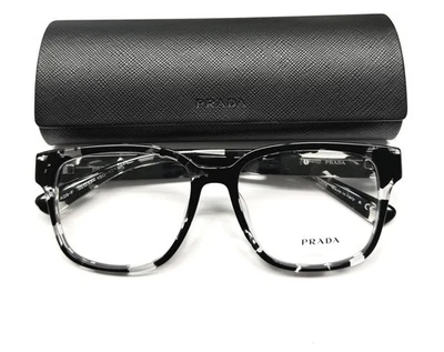 Prada VPR A09F 15O-1O1 Eyeglasses Glasses Black Clear Mix w/case Alternative Fit - Image 1 of 4