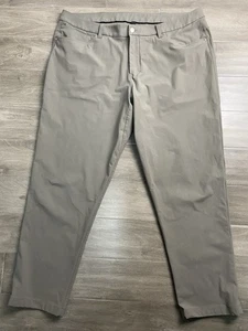Pantalones Lululemon Warpstreme Relajados ABC Para Hombre 42x30 Tostado Rendimiento 5 Bolsillos - Imagen 1 de 11