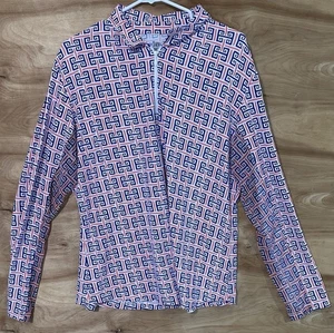 IBKUL Damen 2XL Langarm Stehkragen Shirt Oberteil Stretch 1/4 Reißverschluss Farbe Golf - Bild 1 von 8