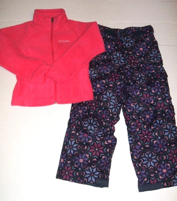 Columbia Esquí Nieve Pantalones Chaqueta Polar Niña XS 6 6X 7 Invierno Aislado Foto 1 de 4