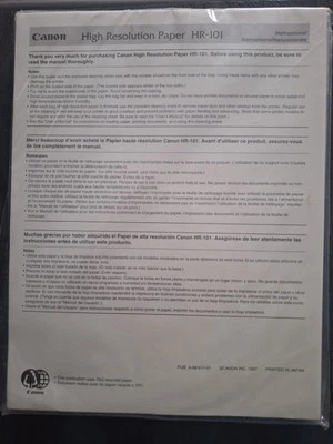 全新佳能 HR-101 高分辨率纸,8-1/2 x 11,白色,100 张 无盒 — 第 1/3 张图片